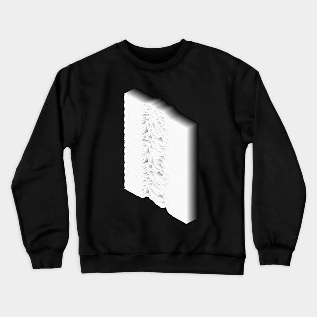 3D Unknown Pleasures Inspired Graphic Design Artwork Crewneck Sweatshirt by DankFutura